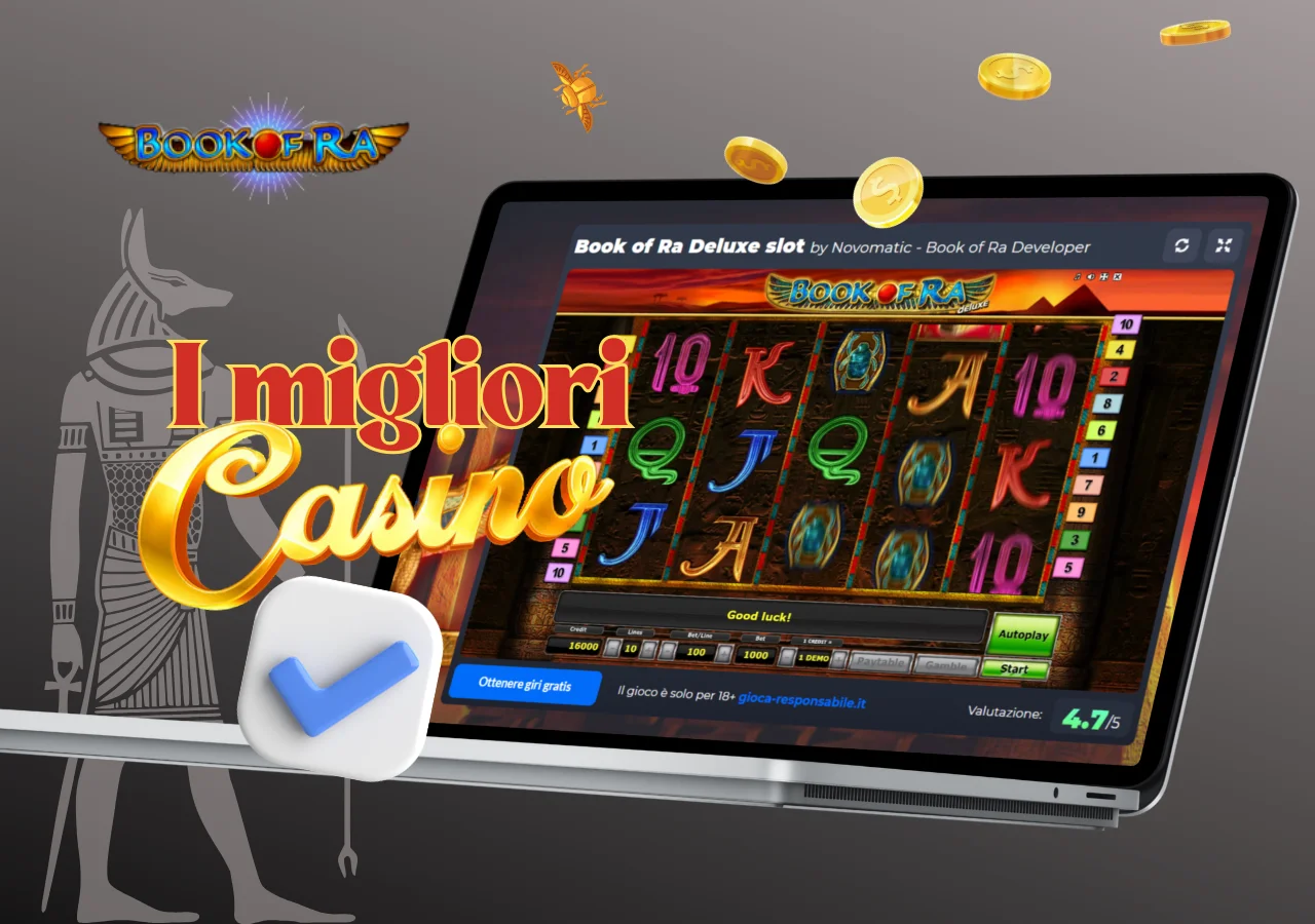 I migliori casino offrono un gioco di Book of Ra con denaro reale sicuro e redditizio.