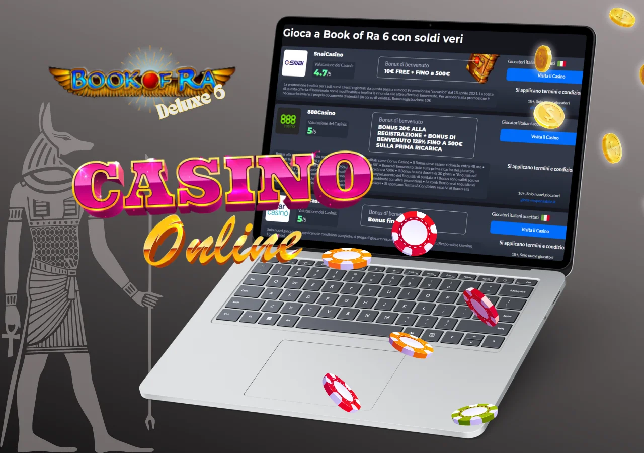 Book of Ra Deluxe 6 e disponibile nei migliori casino italiani.